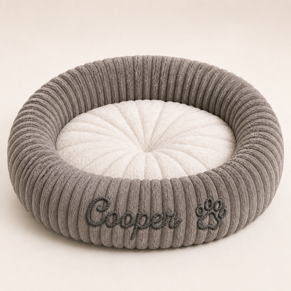 Personalisiertes Rundes Flauschiges Hundebett