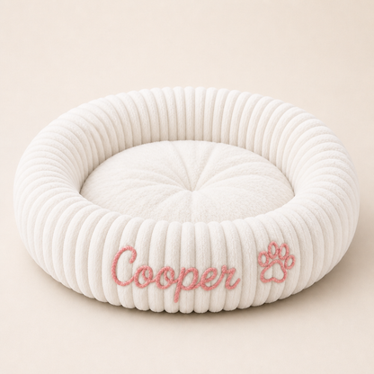 Personalisiertes Rundes Flauschiges Hundebett