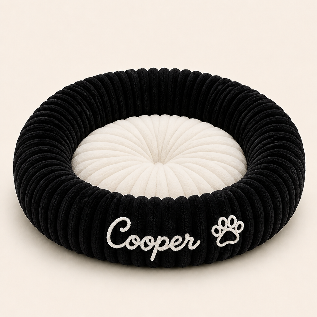 Personalisiertes Rundes Flauschiges Hundebett