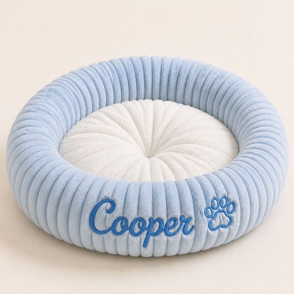 Personalisiertes Rundes Flauschiges Hundebett