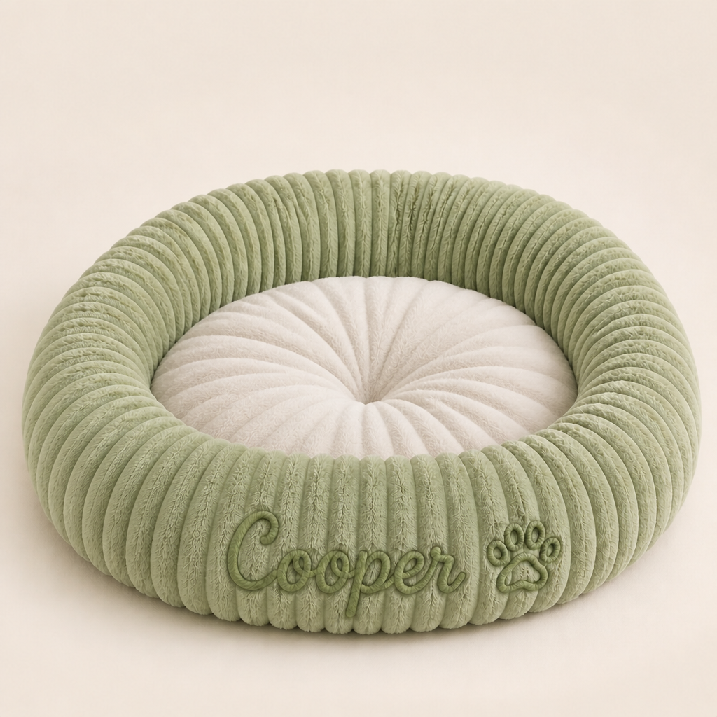 Personalisiertes Rundes Flauschiges Hundebett