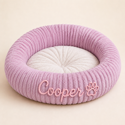 Personalisiertes Rundes Flauschiges Hundebett