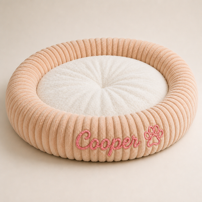 Personalisiertes Rundes Flauschiges Hundebett