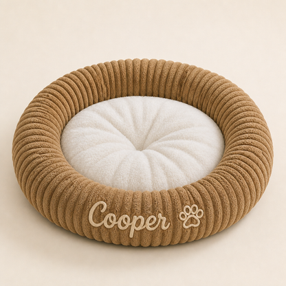Personalisiertes Rundes Flauschiges Hundebett