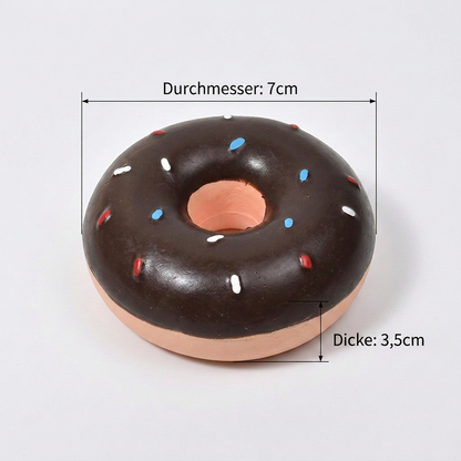 Buntes Donut-Quietschspielzeug für Hunde