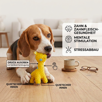 Interaktives Giraffen-Quietschspielzeug für Hunde