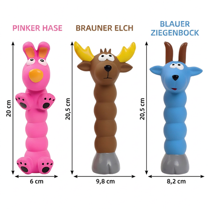 Flexibles Hundekauspielzeug in Tierform