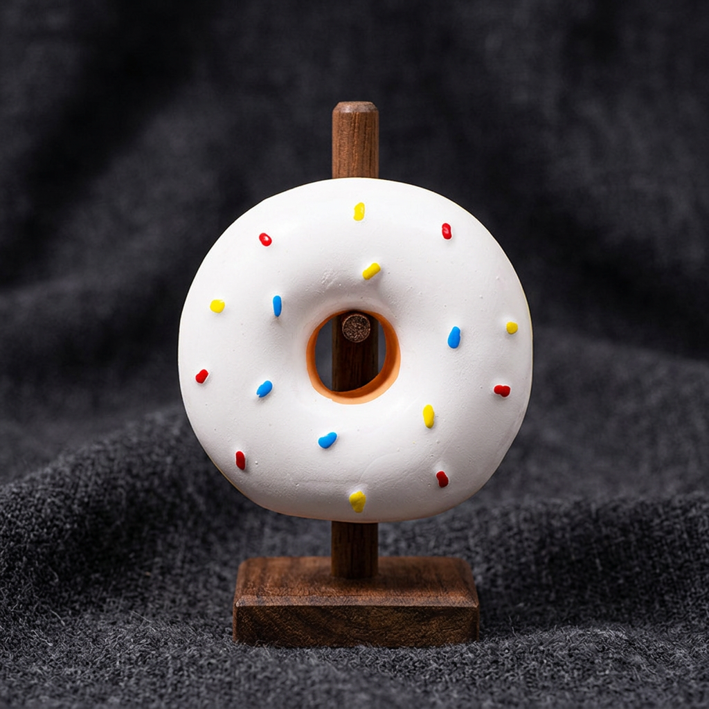Buntes Donut-Quietschspielzeug für Hunde