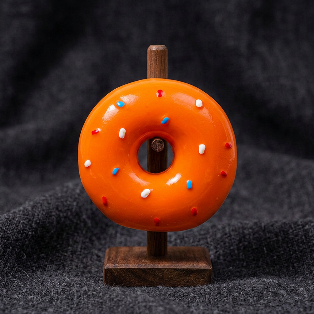 Buntes Donut-Quietschspielzeug für Hunde
