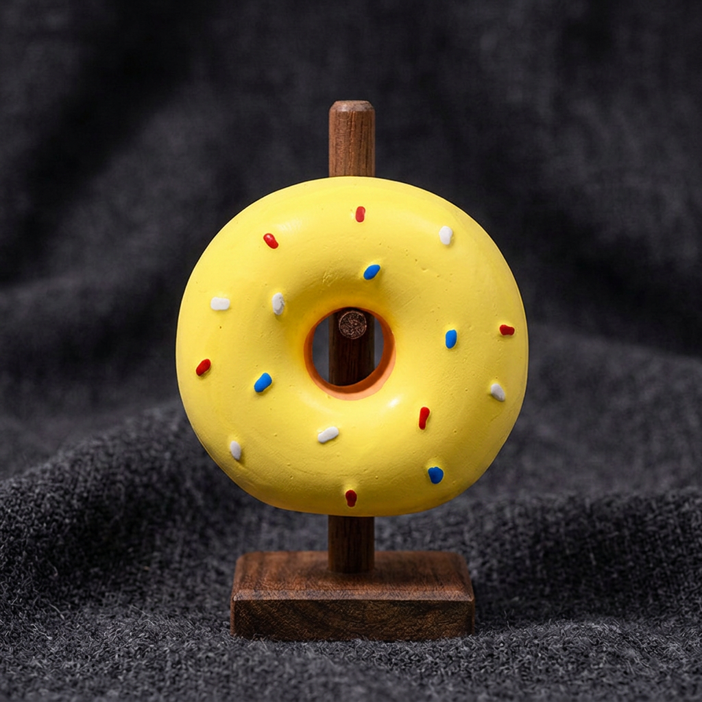 Buntes Donut-Quietschspielzeug für Hunde
