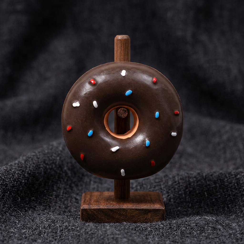 Buntes Donut-Quietschspielzeug für Hunde