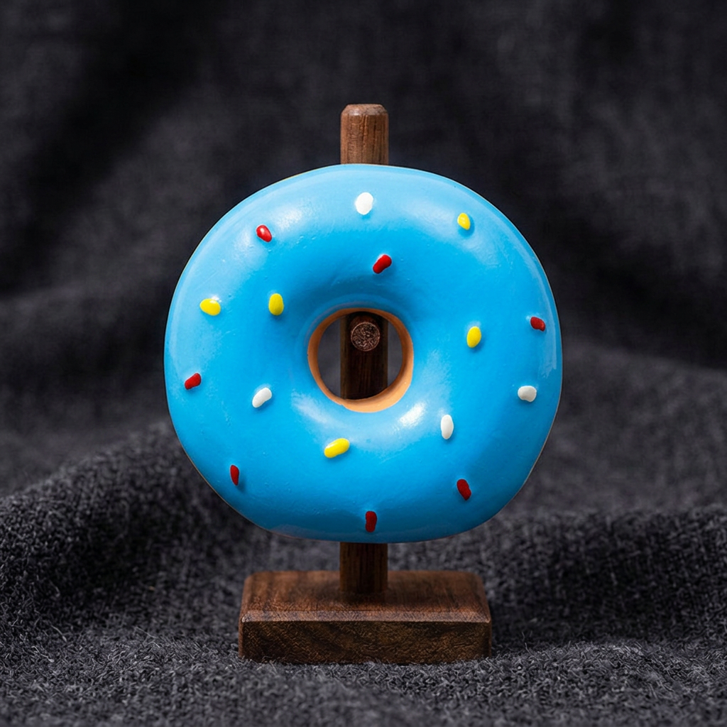 Buntes Donut-Quietschspielzeug für Hunde