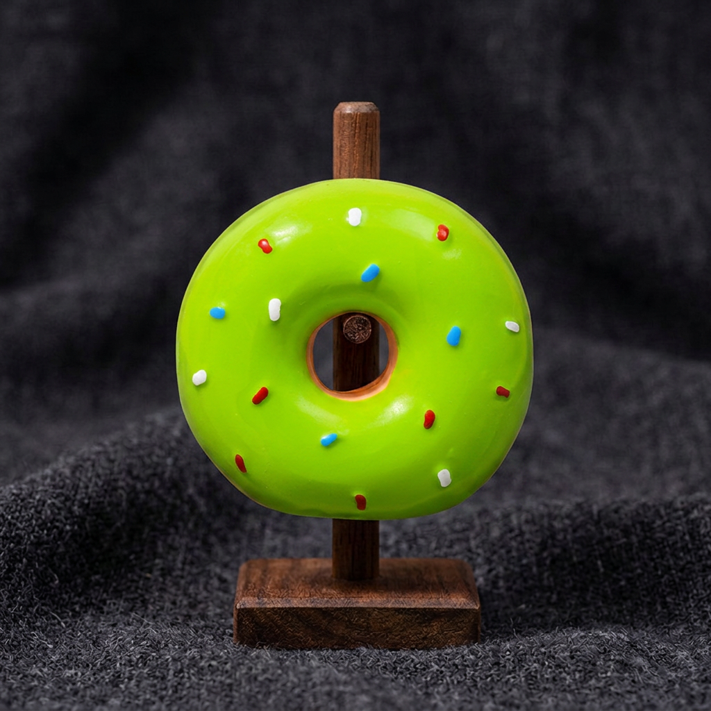 Buntes Donut-Quietschspielzeug für Hunde