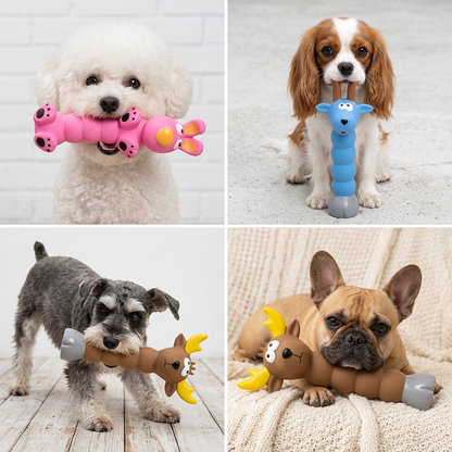 Flexibles Hundekauspielzeug in Tierform