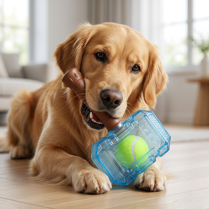 Robustes Quietsch-Hammer-Kauspielzeug für Hunde