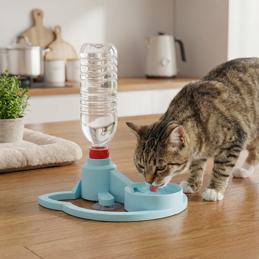 Automatischer Haustier-Wasserspender Stromlos, Kippfest und Perfekt für Unterwegs
