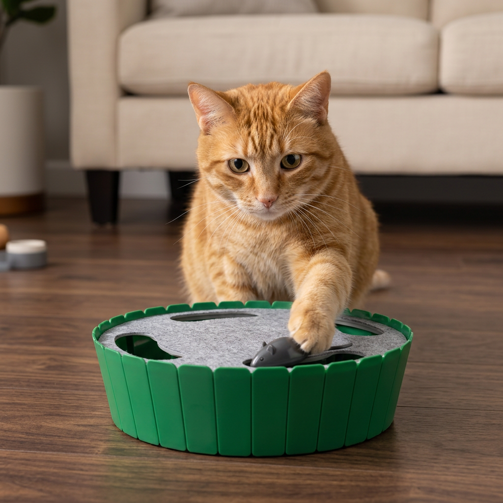 Interaktives Versteckspiel mit Maus für Katzen
