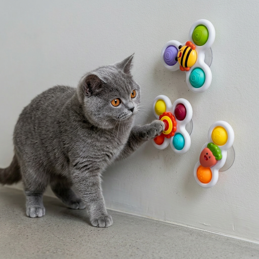 Interaktive, sich drehende Katzenspielzeuge – 3er-Set