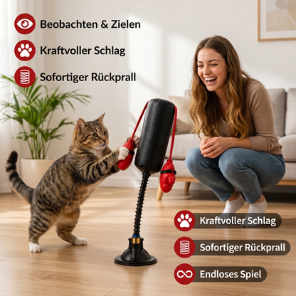 Robustes interaktives Katzen-Boxspielzeug mit Boxsack
