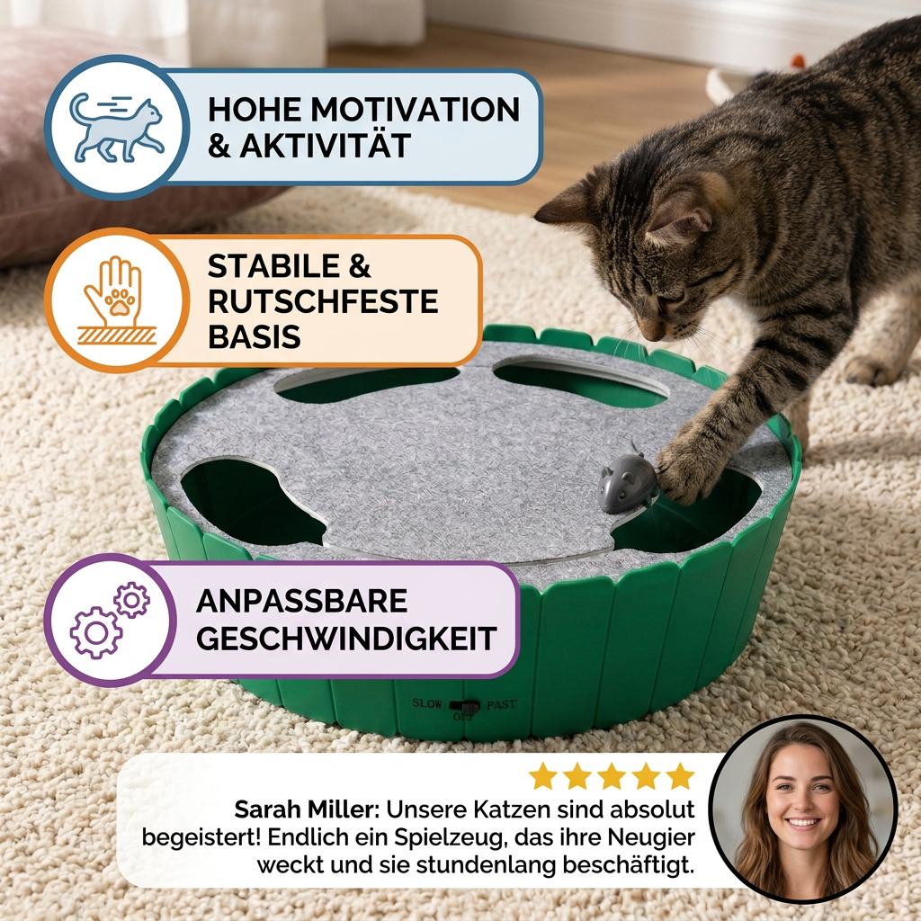 Interaktives Versteckspiel mit Maus für Katzen