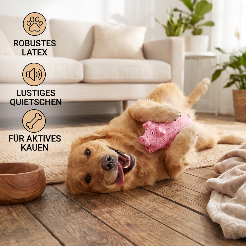 Strapazierfähiges Hundespielzeug mit lustigen Tiergeräuschen – strapazierfähiges Quietsch-Kauspielzeug aus Latex
