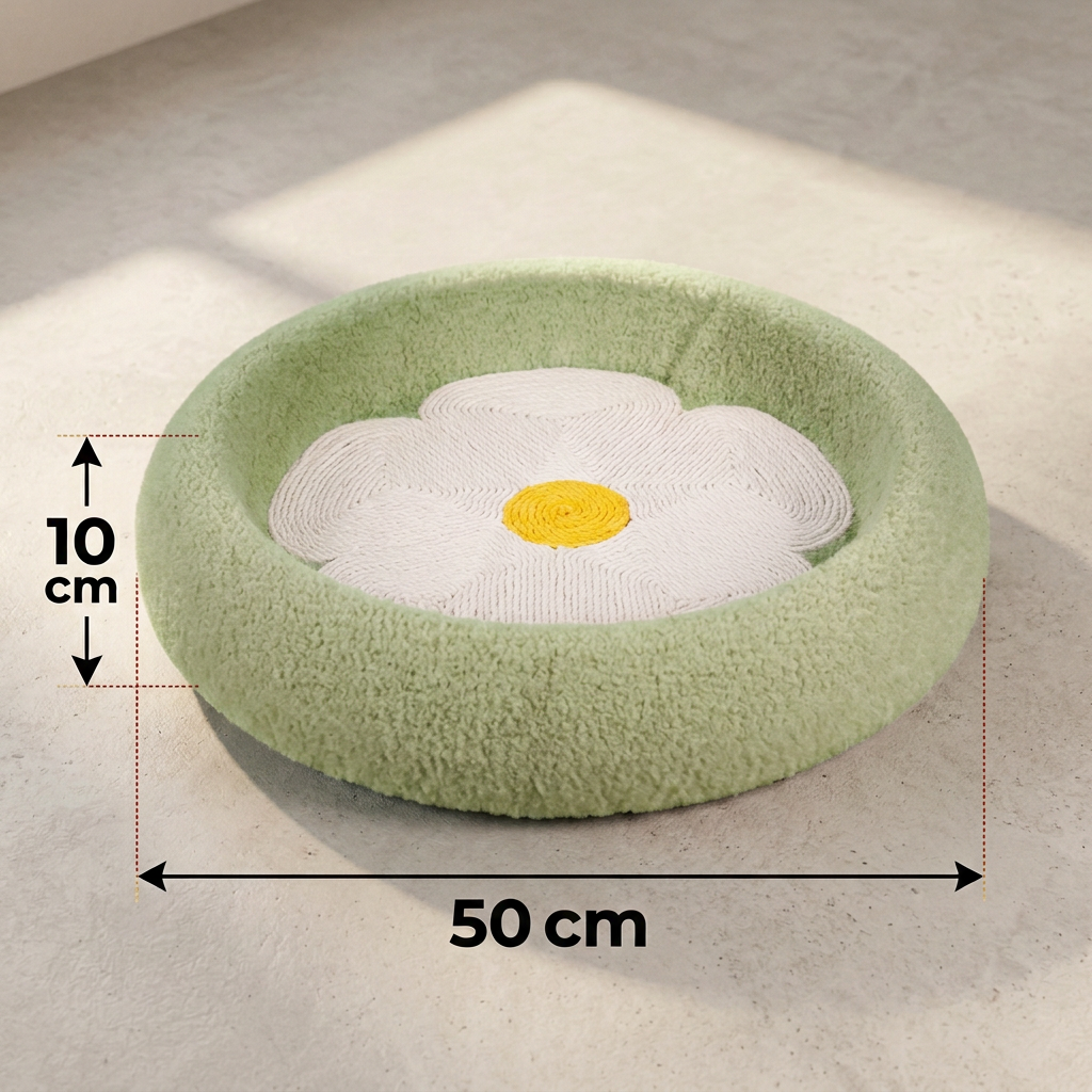 Blumen-Kratzbaum für Katzen – Gemütliche 2-in-1-Kratz-Lounge