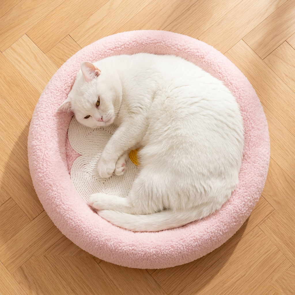 Blumen-Kratzbaum für Katzen – Gemütliche 2-in-1-Kratz-Lounge