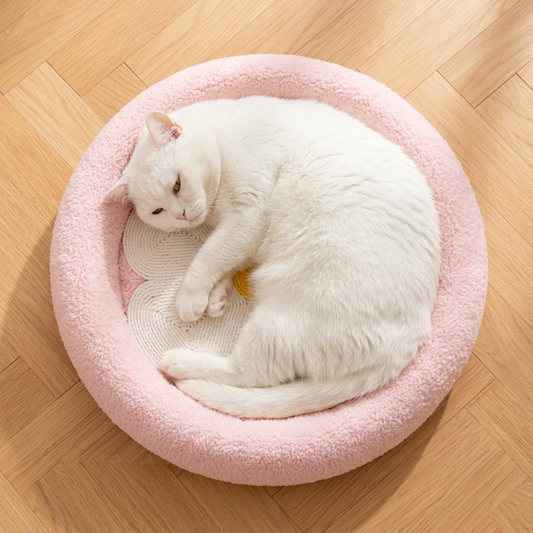 Blumen-Kratzbaum für Katzen – Gemütliche 2-in-1-Kratz-Lounge