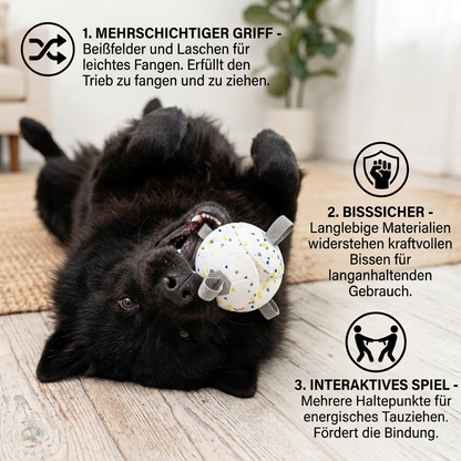 Umweltfreundlicher, unzerstörbarer Hundeball – bissfestes, interaktives Zieh- und Apportierspielzeug