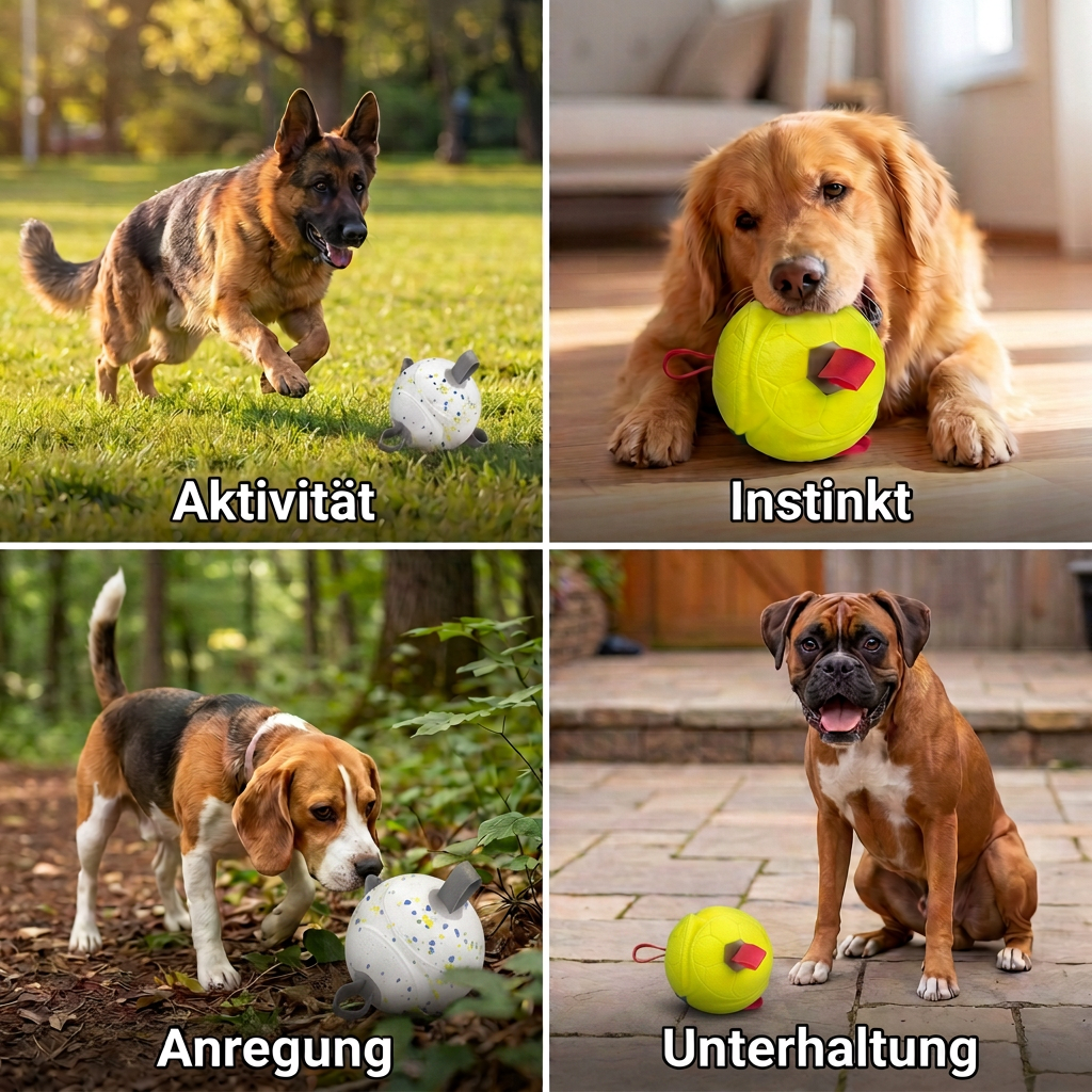 Umweltfreundlicher, unzerstörbarer Hundeball – bissfestes, interaktives Zieh- und Apportierspielzeug