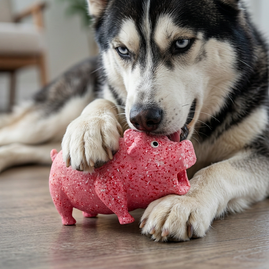 Strapazierfähiges Hundespielzeug mit lustigen Tiergeräuschen – strapazierfähiges Quietsch-Kauspielzeug aus Latex