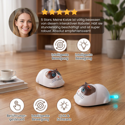 Berührungsgesteuertes intelligentes Katzenspielzeug in Roboterform