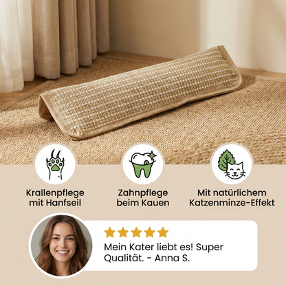 Natürliches Katzenminze Spiel Kratzpad aus Hanfseil für Krallen- und Zahnpflege