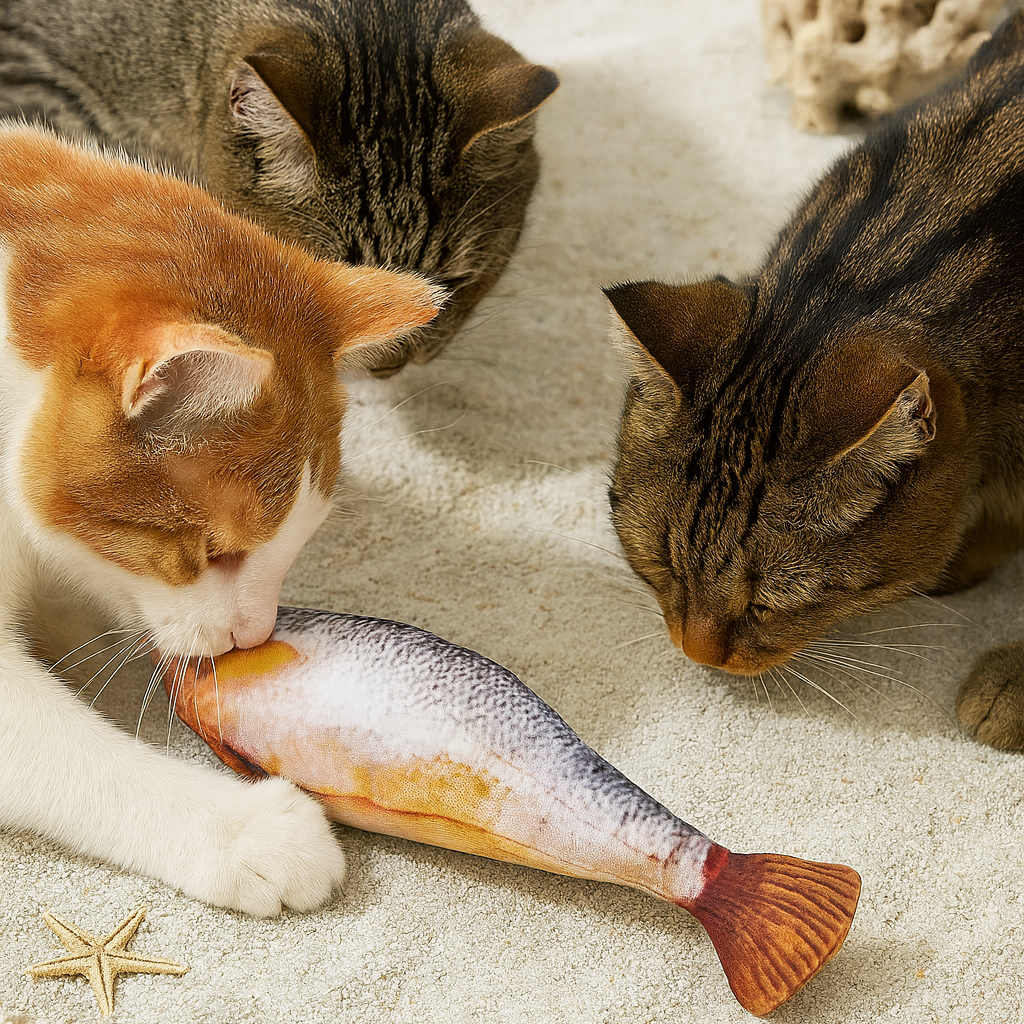Interaktives Wackelndes Fisch Katzen Spielzeug