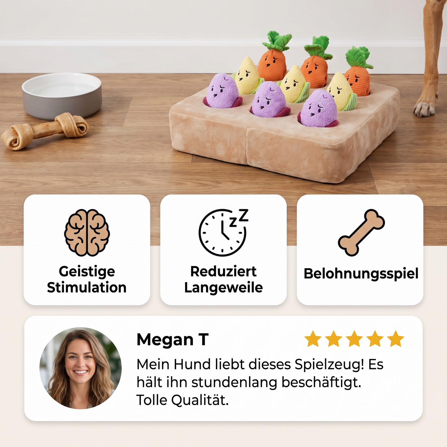 Interaktives Spielzeug für den Gemüsegarten – Versteckspiel-Schnüffelpuzzle mit quietschenden Gemüsestücken