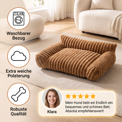 Flauschiges Wolken-Haustiersofa mit weichen Seitenpolstern & waschbarem Bezug