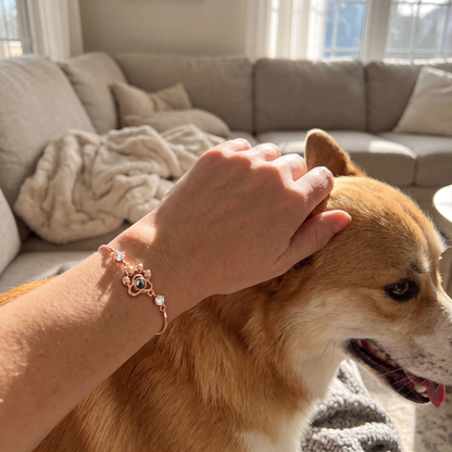 Personalisiertes Pfoten-Foto-Projektions-Andenkenarmband