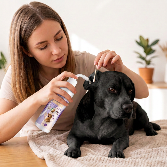 Sanfter Ohrenreiniger für Haustiere – geruchsneutrale Formel für Hunde und Katzen