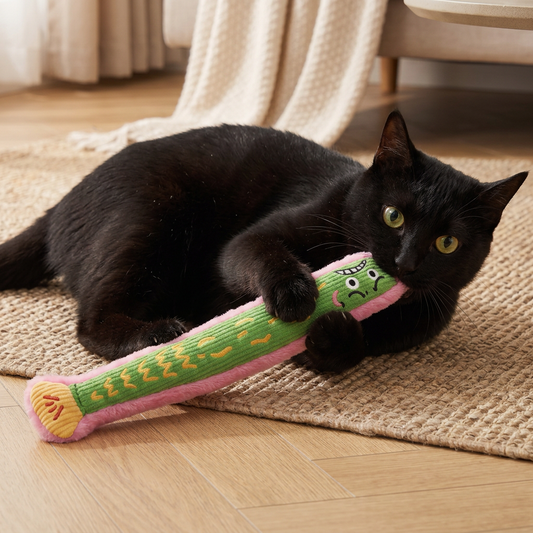 Katzenminze-Knistern-Kicker-Spielzeug – Plüsch-Katzenspielzeug zum Treten und Kuscheln