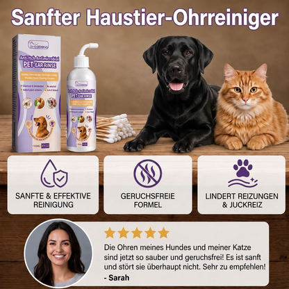Sanfter Ohrenreiniger für Haustiere – geruchsneutrale Formel für Hunde und Katzen