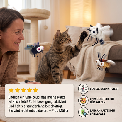 Bewegungsaktiviertes fliegendes Insektenspielzeug für Katzen