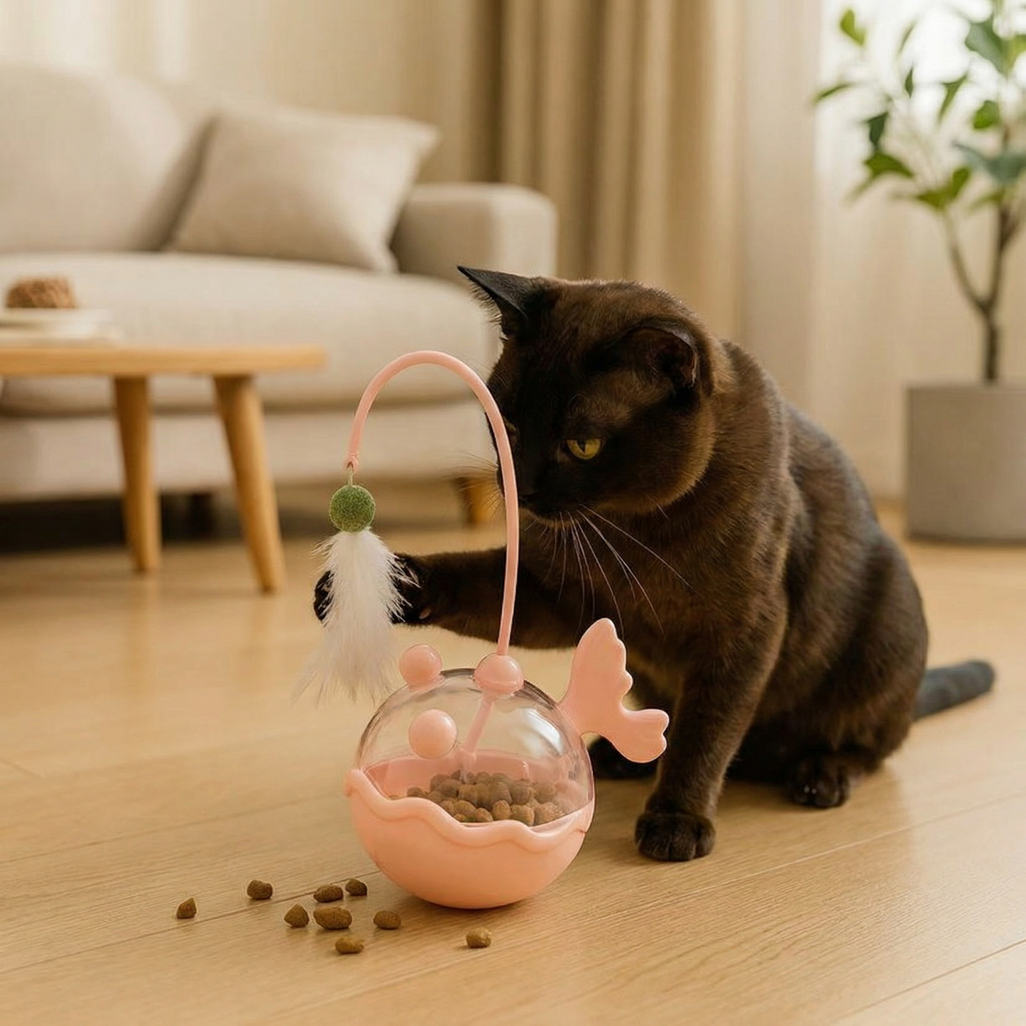 Katzenminze Laternen Fisch Leckerli Spender Spielzeug für Katzen