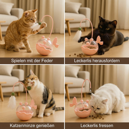 Katzenminze Laternen Fisch Leckerli Spender Spielzeug für Katzen