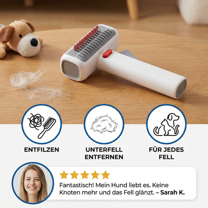 2-in-1 Fellpflege- & Schneidebürste  für Hunde & Katzen – Entfilzungs- & Unterfellkamm für langes & kurzes Fell