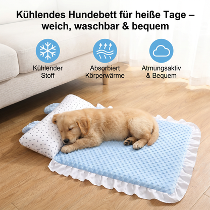 Kühlendes Hundebett für heiße Tage – weich, waschbar & bequem
