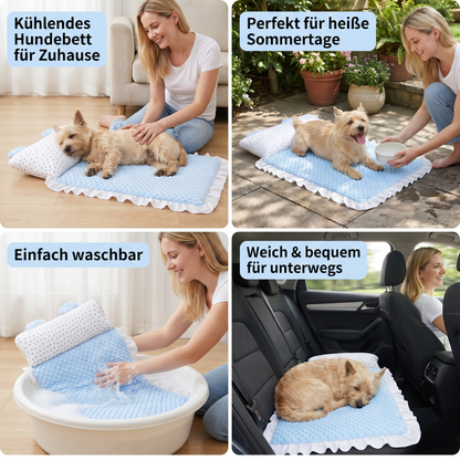 Kühlendes Hundebett für heiße Tage – weich, waschbar & bequem