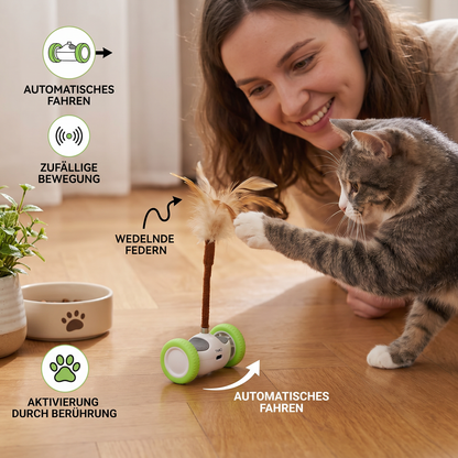 Selbstbewegendes Spielzeug mit Federn für Katzen