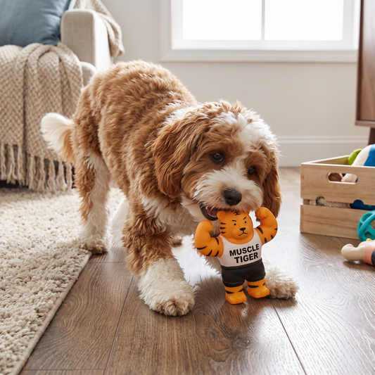 Robustes Muskelmann-Quietschspielzeug für Hunde