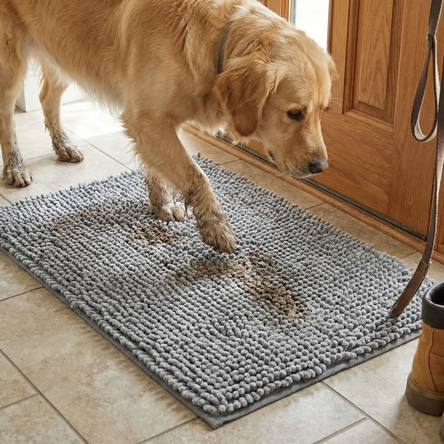 Schmutzfangmatte für Hunde – Saugstark, Rutschfest & Waschbar