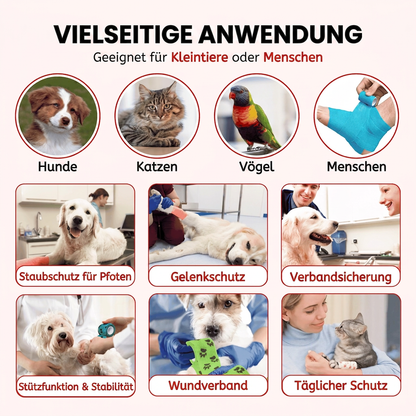 Selbstklebender Verband für Haustiere zum Schutz vor heißem Asphalt und Schnee